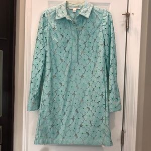 dvf leandra lace dress